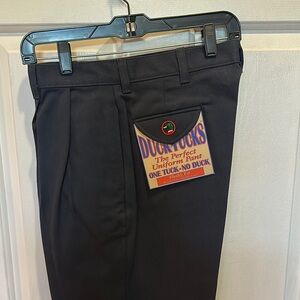 NWT Duck Head Kids Husky Navy Casual Pants with Duck Patch